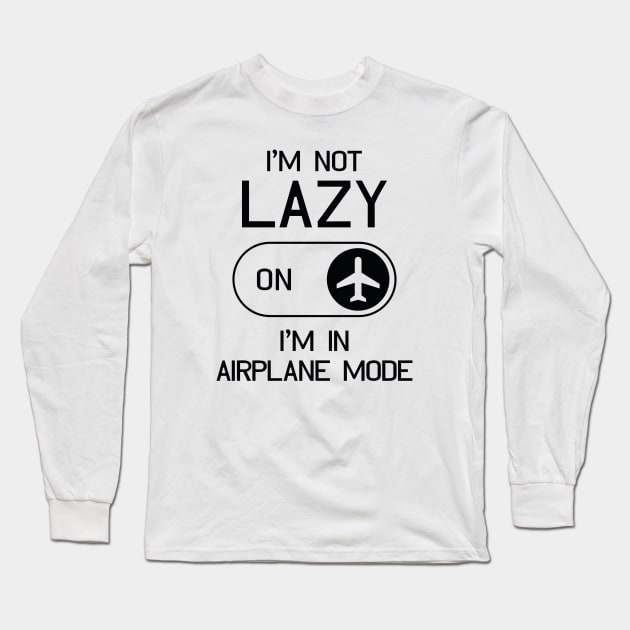 Airplane Mode Long Sleeve T-Shirt by LuckyFoxDesigns